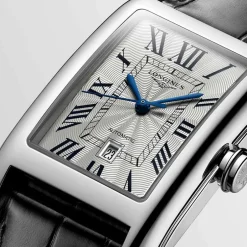 Sale Orologio Longines Dolcevita Automatico Pelle Argento 27,70 x 43,80 mm Donna Orologi Longines Donna | Orologi Longines Uomo