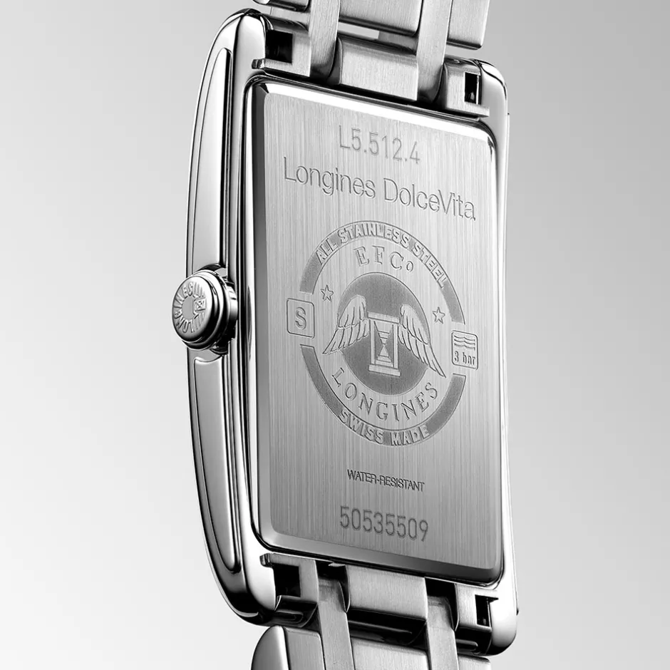 Clearance Orologio Longines Dolcevita Quarzo Acciaio Bianco 23,30 x 37,00 mm Donna Orologi Longines Donna