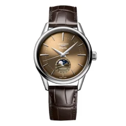 New Orologio Longines Flagship Heritage Beige Fasi Lunari 38,5 mm Uomo Orologi Longines Uomo