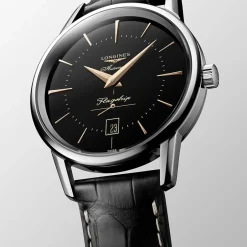 Best Orologio Longines Flagship Heritage Nero Automatico 38,5 mm Donna Orologi Longines Donna | Orologi Longines Uomo