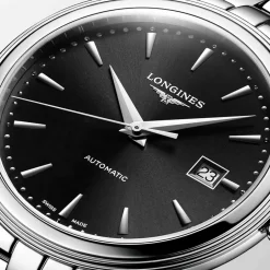 Best Orologio Longines Flagship Automatico Acciaio Nero a Raggi di Sole 40 mm Uomo Orologi Longines Uomo
