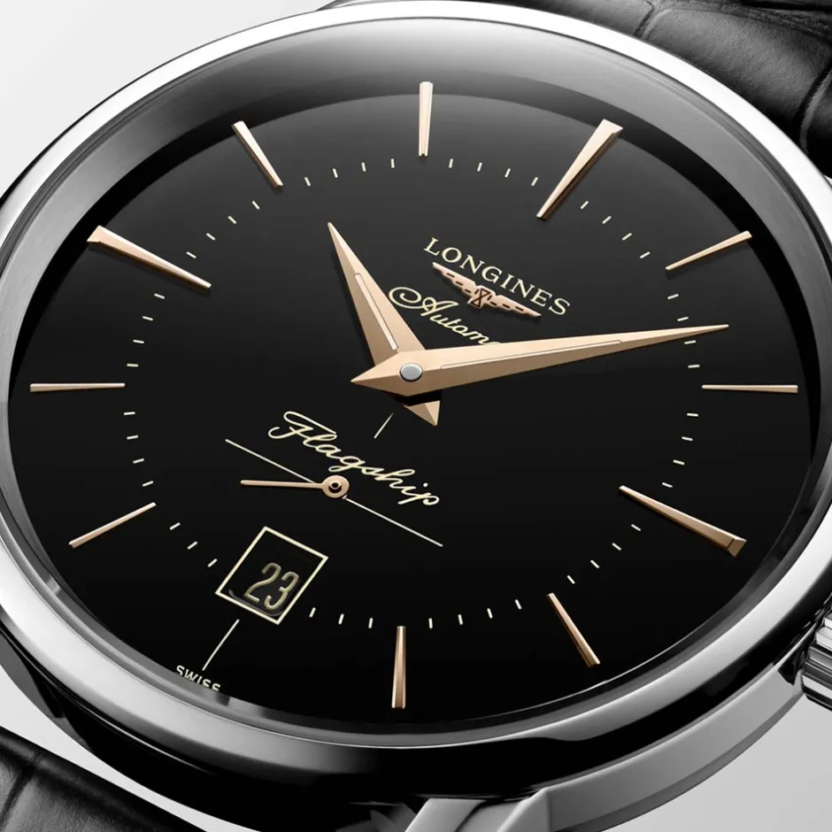 Best Orologio Longines Flagship Heritage Nero Automatico 38,5 mm Donna Orologi Longines Donna | Orologi Longines Uomo