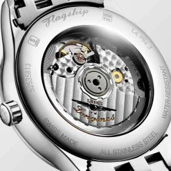 Best Orologio Longines Flagship Automatico Acciaio Nero a Raggi di Sole 40 mm Uomo Orologi Longines Uomo