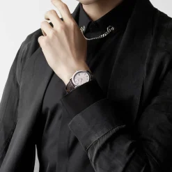 Sale Orologio Longines Flagship Automatico Beige Pelle Marrone 40 mm Uomo Orologi Longines Uomo