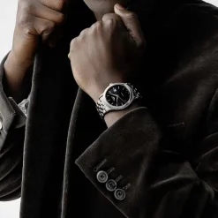 Best Orologio Longines Flagship Automatico Acciaio Nero a Raggi di Sole 40 mm Uomo Orologi Longines Uomo