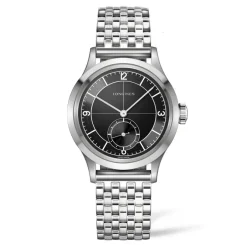 Online Orologio Longines Heritage Classic Sector Dial Automatico Acciaio Nero 38,50 mm Uomo Orologi Longines Uomo