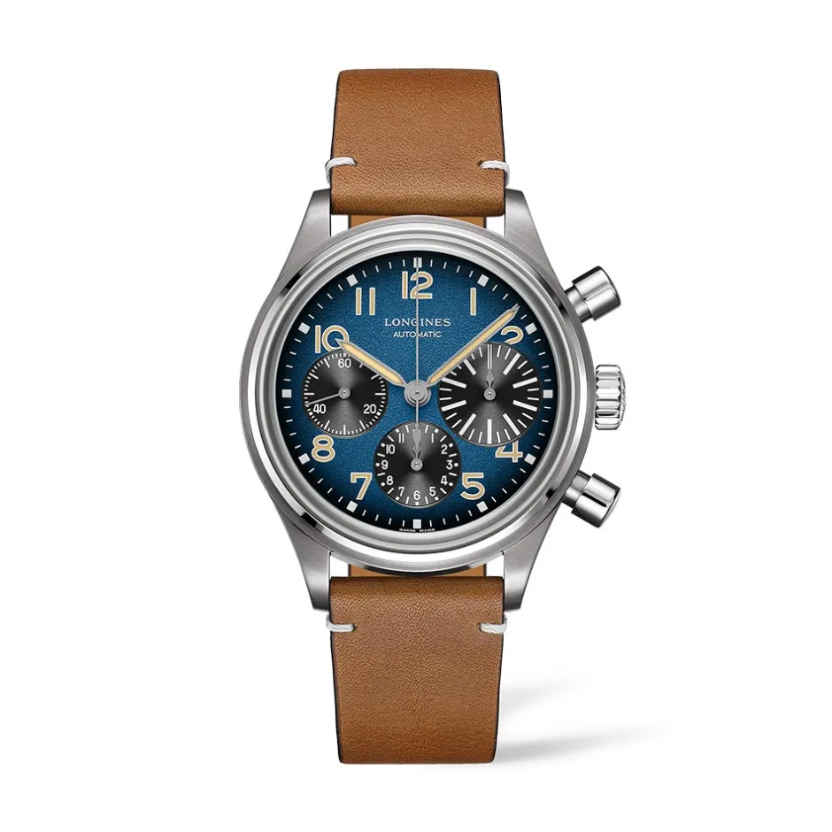 Clearance Orologio Longines Heritage Avigation Bigeye Titanium Cronografo Blu 41 mm Donna Orologi Longines Donna | Orologi Longines Uomo