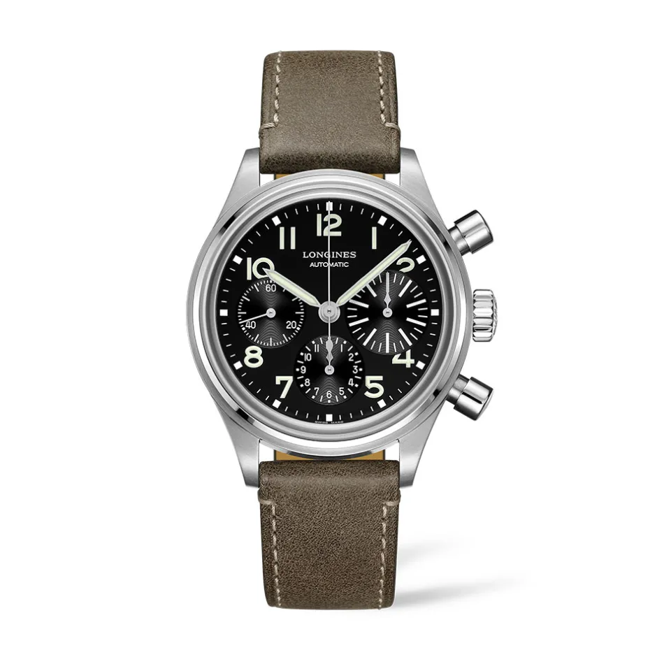 Online Orologio Longines Heritage Avigation Bigeye Cronografo Nero Automatico 41 mm Donna Orologi Longines Donna | Orologi Longines Uomo