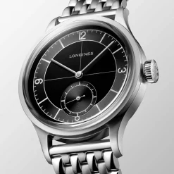 Online Orologio Longines Heritage Classic Sector Dial Automatico Acciaio Nero 38,50 mm Uomo Orologi Longines Uomo