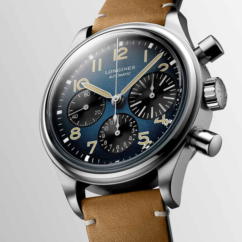 Clearance Orologio Longines Heritage Avigation Bigeye Titanium Cronografo Blu 41 mm Donna Orologi Longines Donna | Orologi Longines Uomo