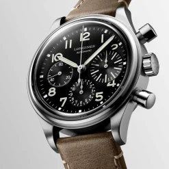 Online Orologio Longines Heritage Avigation Bigeye Cronografo Nero Automatico 41 mm Donna Orologi Longines Donna | Orologi Longines Uomo