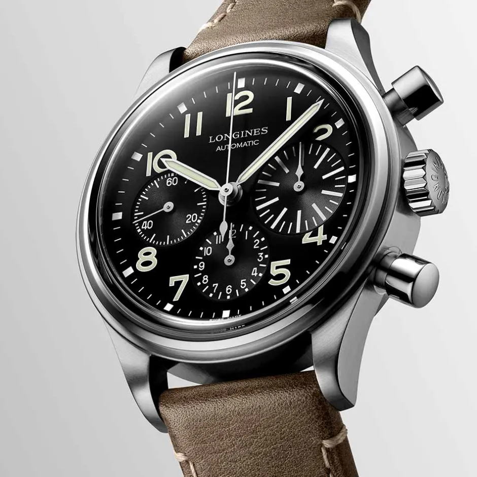 Online Orologio Longines Heritage Avigation Bigeye Cronografo Nero Automatico 41 mm Donna Orologi Longines Donna | Orologi Longines Uomo