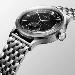 Online Orologio Longines Heritage Classic Sector Dial Automatico Acciaio Nero 38,50 mm Uomo Orologi Longines Uomo