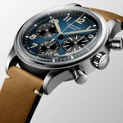 Clearance Orologio Longines Heritage Avigation Bigeye Titanium Cronografo Blu 41 mm Donna Orologi Longines Donna | Orologi Longines Uomo