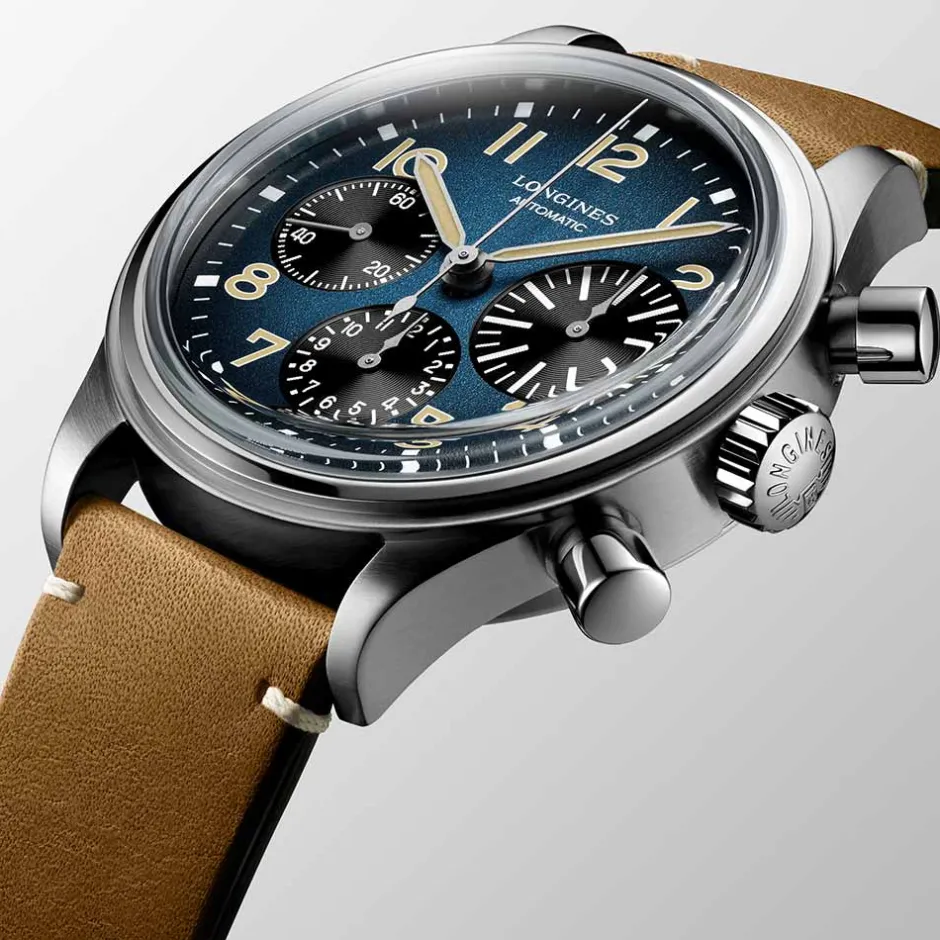 Clearance Orologio Longines Heritage Avigation Bigeye Titanium Cronografo Blu 41 mm Donna Orologi Longines Donna | Orologi Longines Uomo