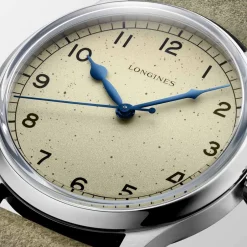 Best Orologio Longines Heritage Military Automatico Argento Pelle Verde 38,5 mm Uomo Orologi Longines Uomo