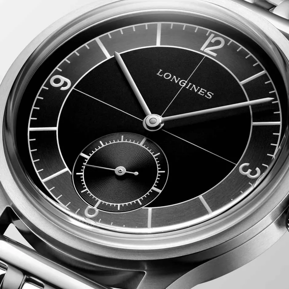 Online Orologio Longines Heritage Classic Sector Dial Automatico Acciaio Nero 38,50 mm Uomo Orologi Longines Uomo