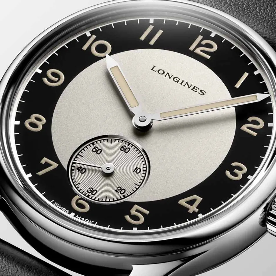 Sale Orologio Longines Heritage Classic Tuxedo Automatico Nero Pelle Nera 38,50 mm Uomo Orologi Longines Uomo