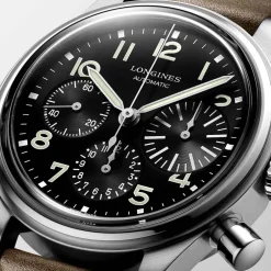 Online Orologio Longines Heritage Avigation Bigeye Cronografo Nero Automatico 41 mm Donna Orologi Longines Donna | Orologi Longines Uomo
