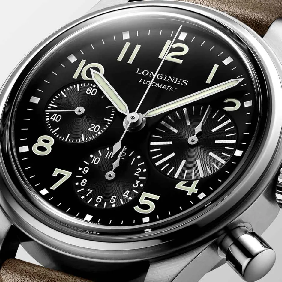 Online Orologio Longines Heritage Avigation Bigeye Cronografo Nero Automatico 41 mm Donna Orologi Longines Donna | Orologi Longines Uomo