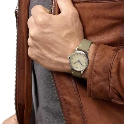 Best Orologio Longines Heritage Military Automatico Argento Pelle Verde 38,5 mm Uomo Orologi Longines Uomo