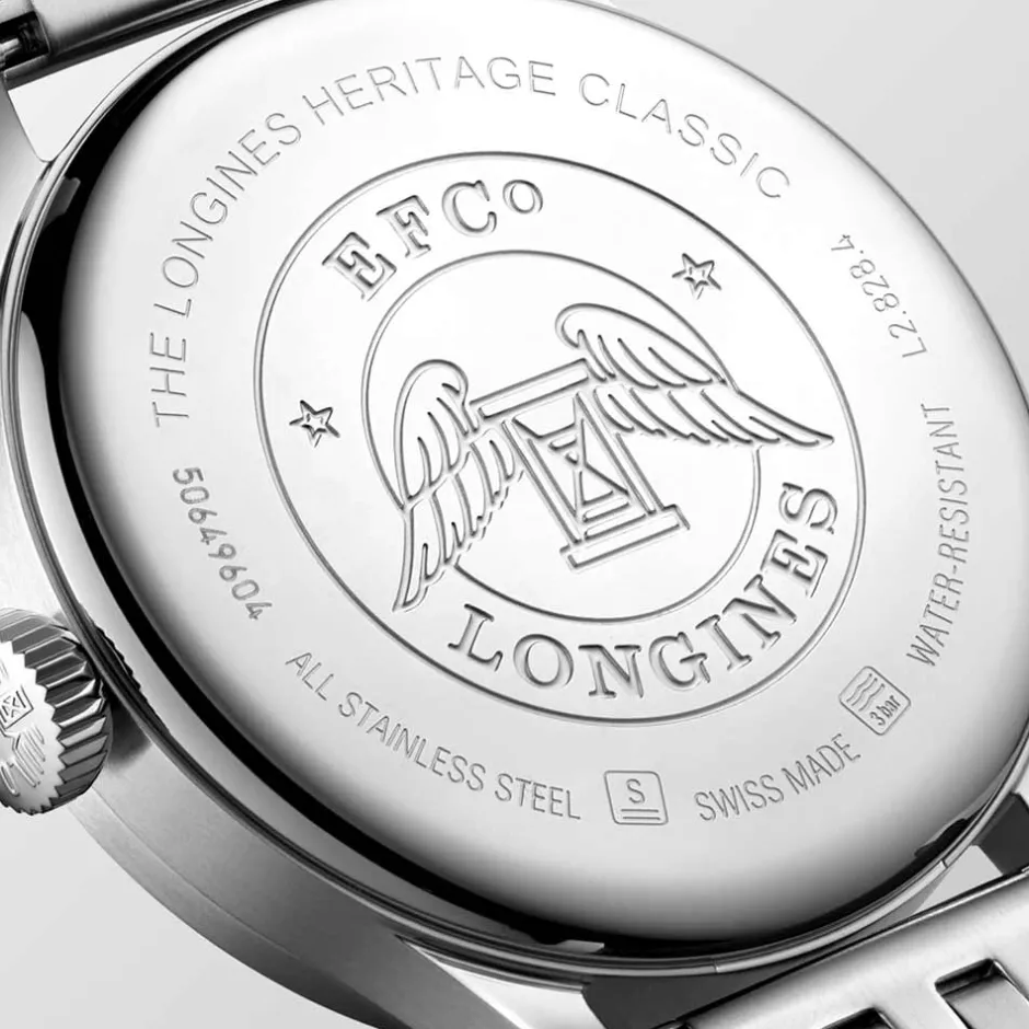 Online Orologio Longines Heritage Classic Sector Dial Automatico Acciaio Nero 38,50 mm Uomo Orologi Longines Uomo
