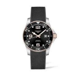 Outlet Orologio Longines Hydroconquest Nero Caucciu Automatico 41 mm Uomo Orologi Longines Uomo