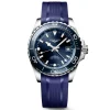 Outlet Orologio Longines Hydroconquest GMT Blu Caucciu 43 mm Uomo Orologi Longines Uomo