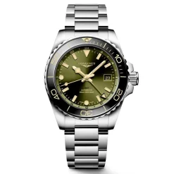 Discount Orologio Longines Hydroconquest GMT Verde Acciaio 43 mm Uomo Orologi Longines Uomo