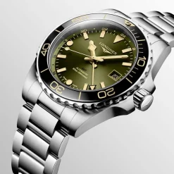 Discount Orologio Longines Hydroconquest GMT Verde Acciaio 43 mm Uomo Orologi Longines Uomo