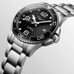 Clearance Orologio Longines Hydroconquest Automatico Acciaio Nero 39 mm Uomo Orologi Longines Uomo