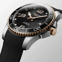 Outlet Orologio Longines Hydroconquest Nero Caucciu Automatico 41 mm Uomo Orologi Longines Uomo