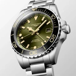 Discount Orologio Longines Hydroconquest GMT Verde Acciaio 43 mm Uomo Orologi Longines Uomo