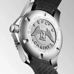 Outlet Orologio Longines Hydroconquest Nero Caucciu Automatico 39 mm Uomo Orologi Longines Uomo