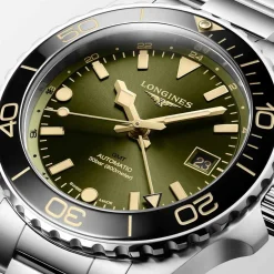Discount Orologio Longines Hydroconquest GMT Verde Acciaio 43 mm Uomo Orologi Longines Uomo