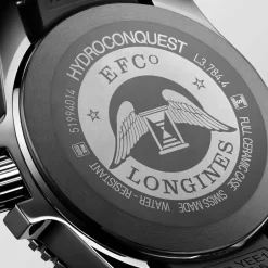 Clearance Orologio Longines Hydroconquest Automatico Nero Caucciù 43 mm Uomo Orologi Longines Uomo