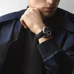 Outlet Orologio Longines Hydroconquest Nero Caucciu Automatico 41 mm Uomo Orologi Longines Uomo
