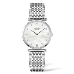 New Orologio Longines La Grande Classique Acciaio Diamanti Madreperla Quarzo 34 mm Donna Orologi Longines Donna