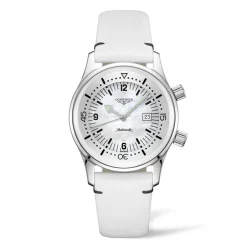 Best Orologio Longines Legend Diver Automatico Madreperla Acciaio Pelle Bianca 36 mm Donna Orologi Longines Donna