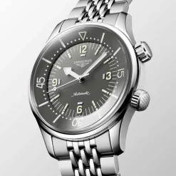 Fashion Orologio Longines Legend Diver Grigio Auto 39 mm Donna Orologi Longines Donna | Orologi Longines Uomo