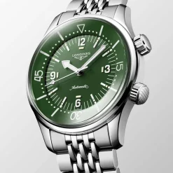 Online Orologio Longines Legend Diver Verde Auto 39 mm Donna Orologi Longines Donna | Orologi Longines Uomo