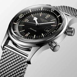 Online Orologio Longines Legend Diver Automatico Nero Maglia Milano 36 mm Donna Orologi Longines Donna