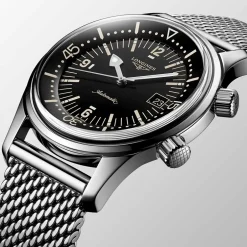 Best Orologio Longines Legend Diver Automatico Nero Maglia Milano 42 mm Uomo Orologi Longines Uomo