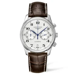 Sale Orologio Longines Master Collection Automatico Argento Pelle Marrone 40 mm Uomo Orologi Longines Uomo