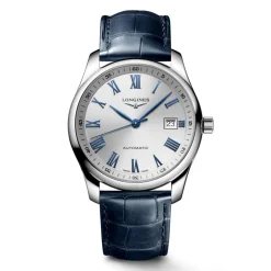 Online Orologio Longines Master Collection Automatico Argento Pelle Blu 40 mm Uomo Orologi Longines Uomo