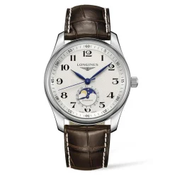 New Orologio Longines Master Collection Automatico Argento Pelle Marrone 40 mm Uomo Orologi Longines Uomo