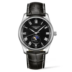 New Orologio Longines Master Collection Automatico Nero Pelle Nera 40 mm Uomo Orologi Longines Uomo