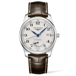 Outlet Orologio Longines Master Collection Automatico Power Reserve Pelle Marrone 40 mm Uomo Orologi Longines Uomo