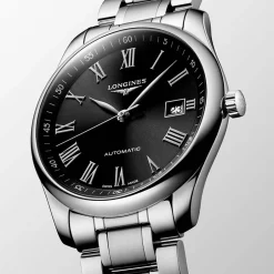 Clearance Orologio Longines Master Collection Automatico Acciaio Nero 40 mm Uomo Orologi Longines Uomo