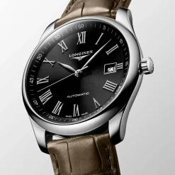 Outlet Orologio Longines Master Collection Acciaio Pelle Marrone 40 mm Uomo Orologi Longines Uomo